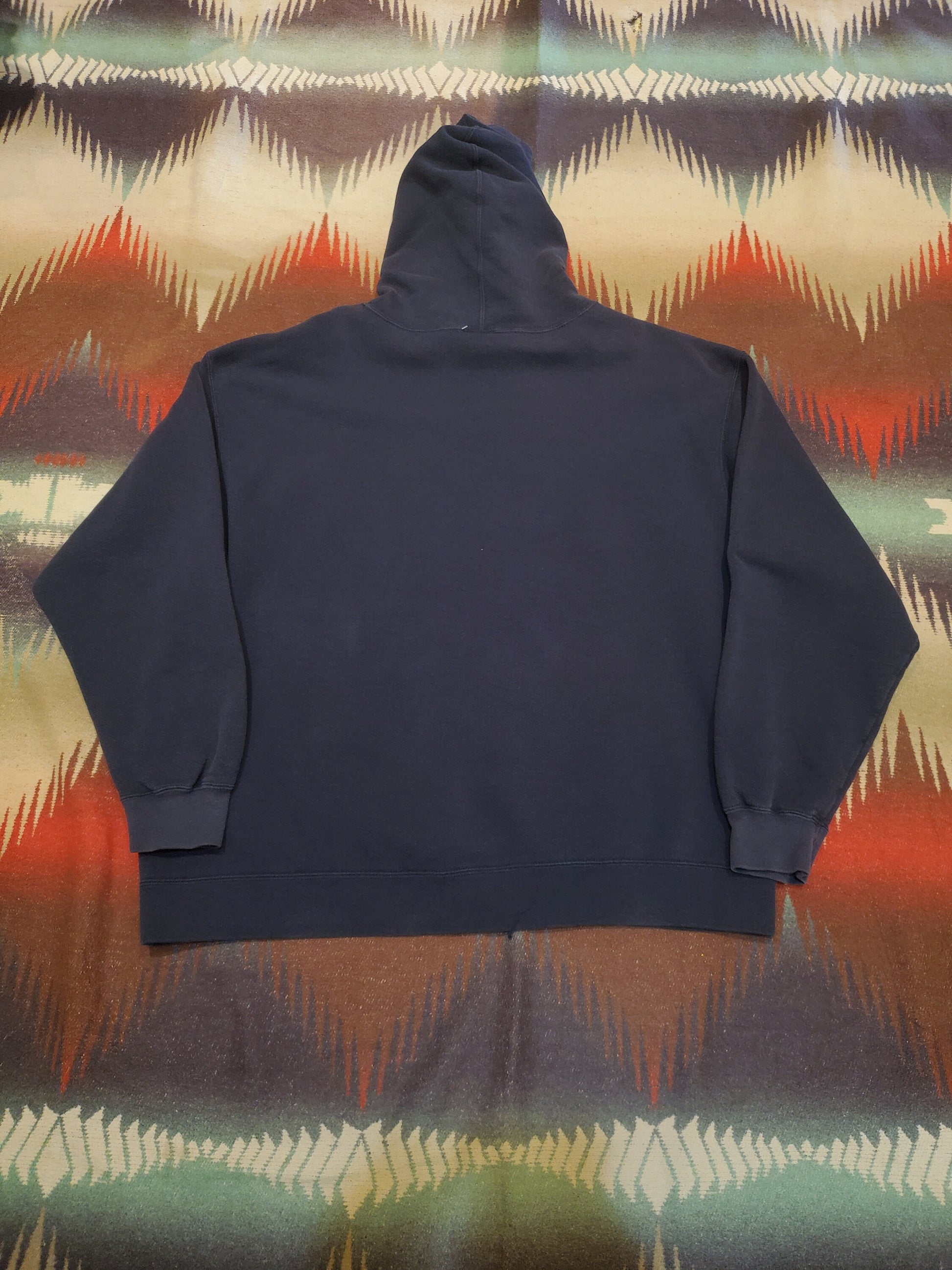 2000s/2010s Prospirit Navy Blue Blank Hoodie Sweatshirt Size XL