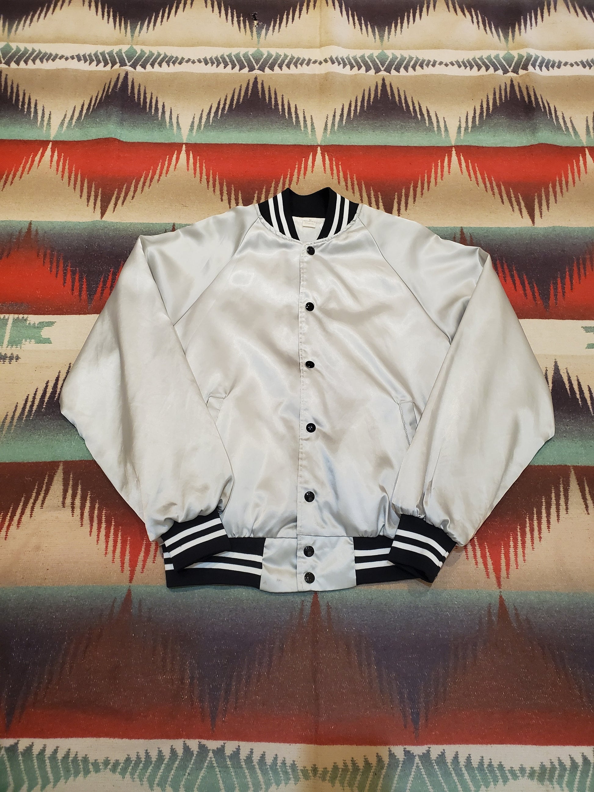 1980s/1990s Karl's Hotel/Casino Sparks Nevada Satin Bomber Jacket Made in USA Size M