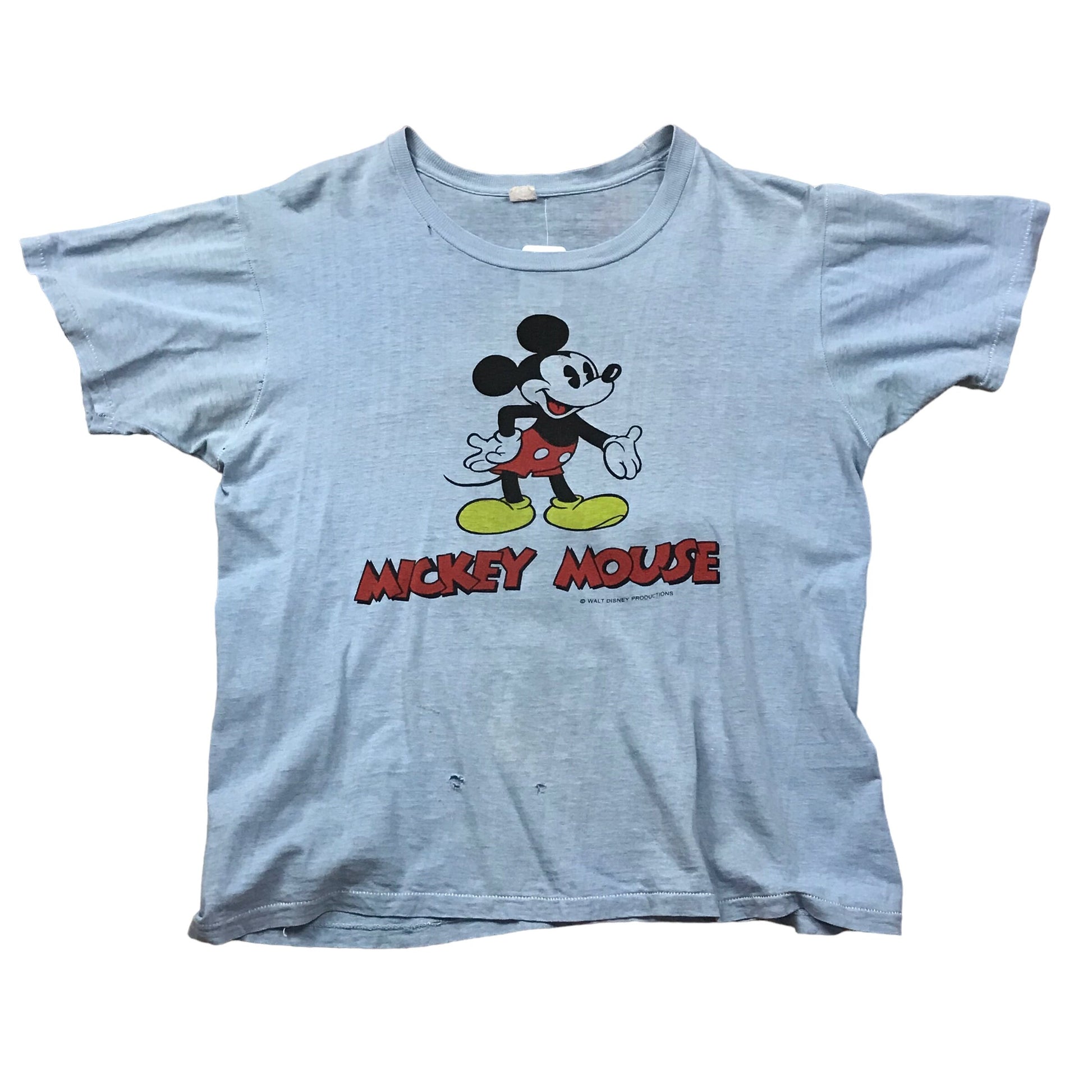1970s Walt Disney Productions Mickey Mouse Double Sided Print T-Shirt Made in USA Size M