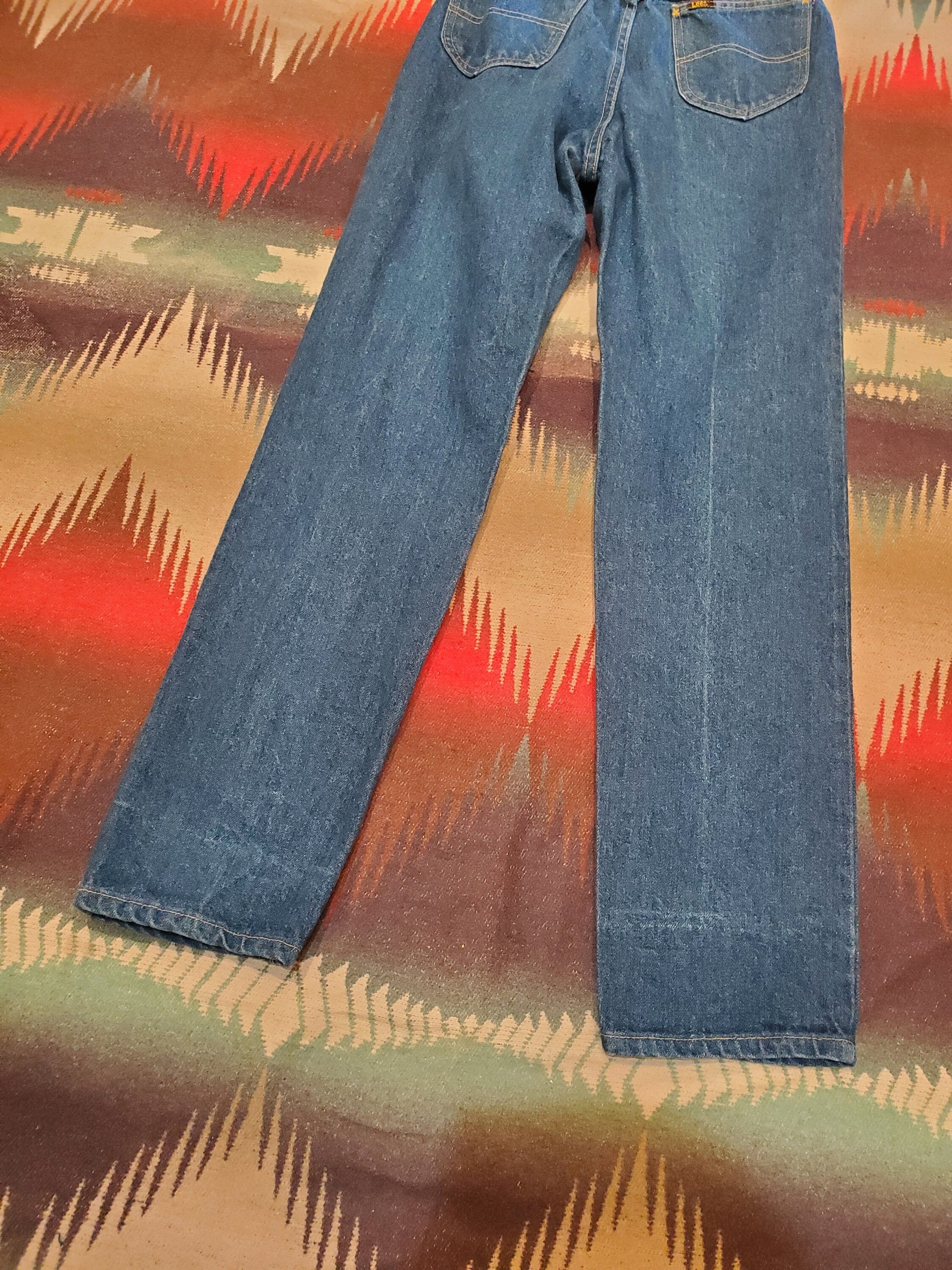 1980s/1990s Lee Riders Dark Blue Denim Jeans Made in USA Size 26x31