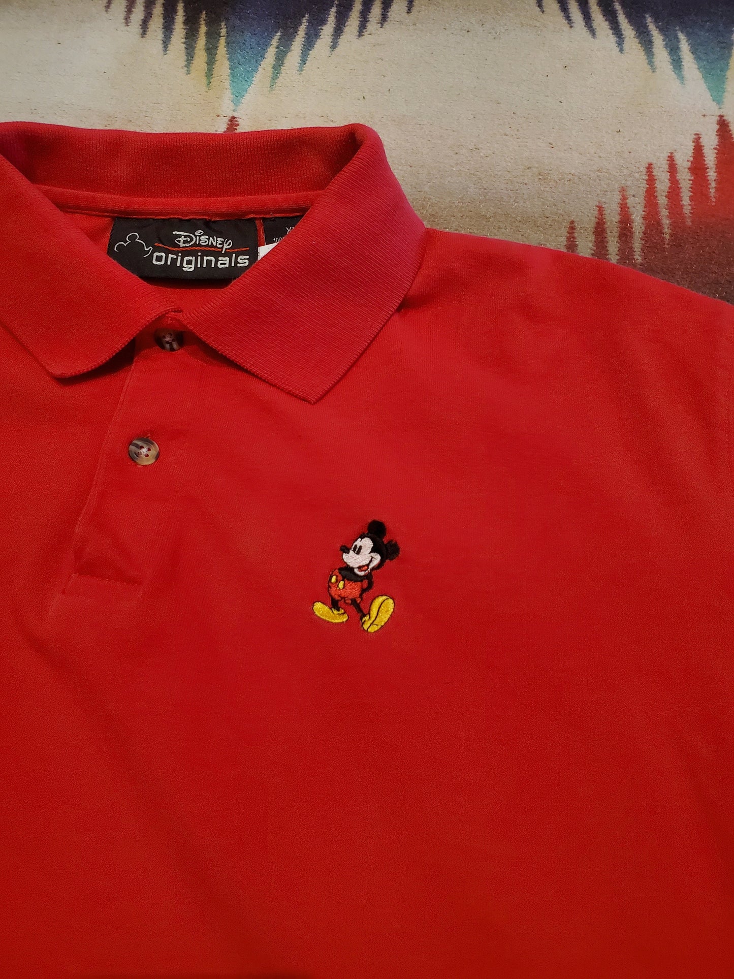 1990s/2000s Disney Originals Mickey Mouse Polo Shirt Size L