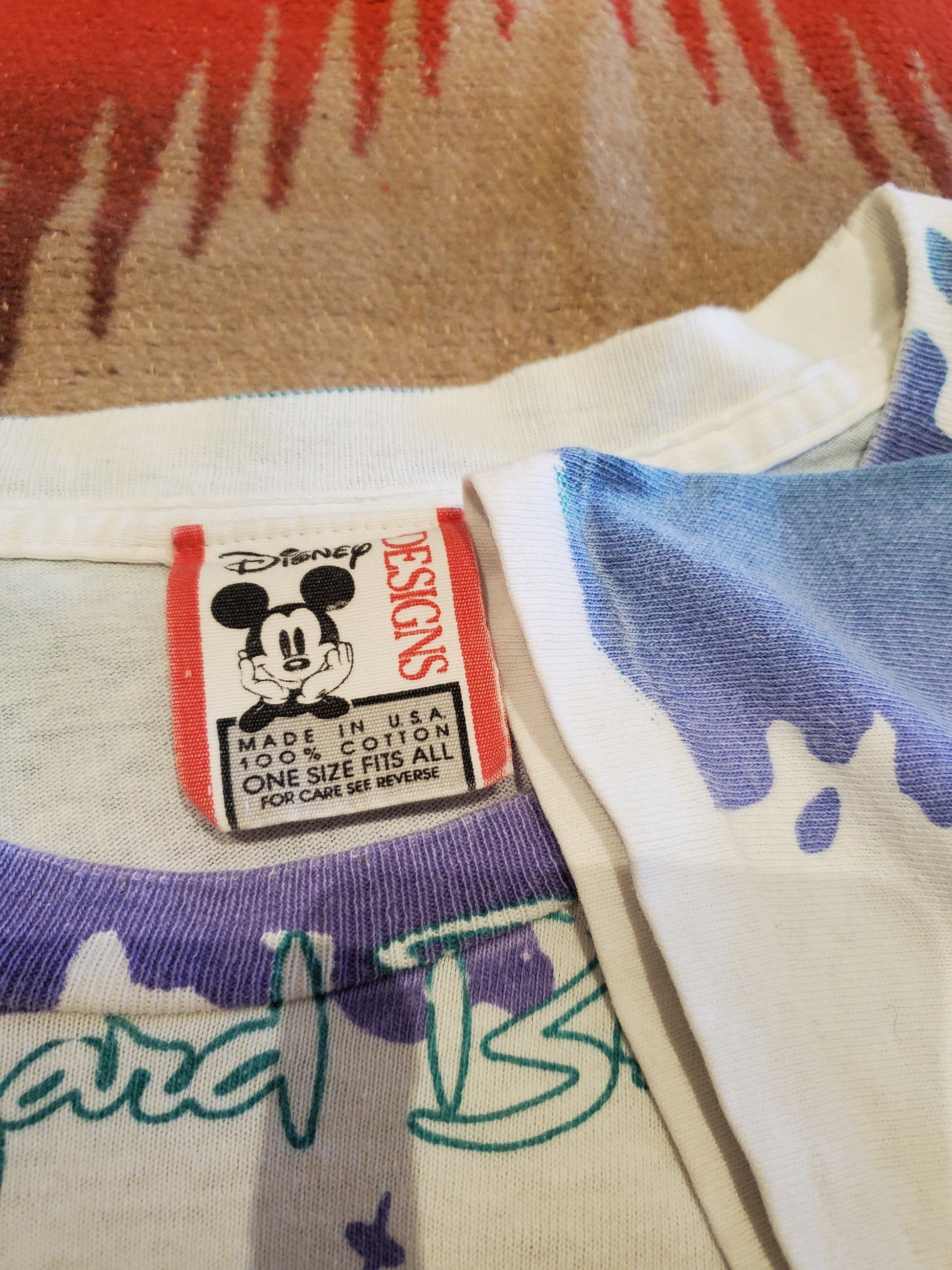 1990s Disney Designs Blizzard Beach Walt Disney World AOP T-Shirt Made in USA Size XL