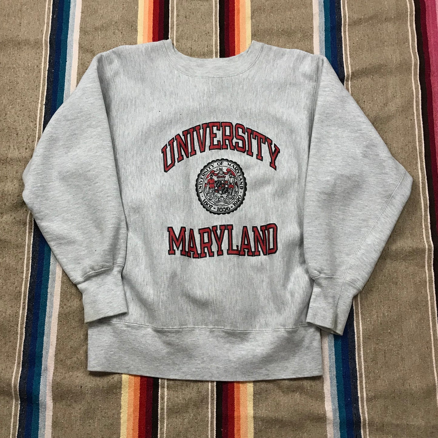 1990s Champion Reverse Weave University of Maryland Sweatshirt Made in USA Size L