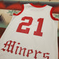 1970s/1980s Sand-Knit Medalist Miners Basketball Jersey Made in USA Size S