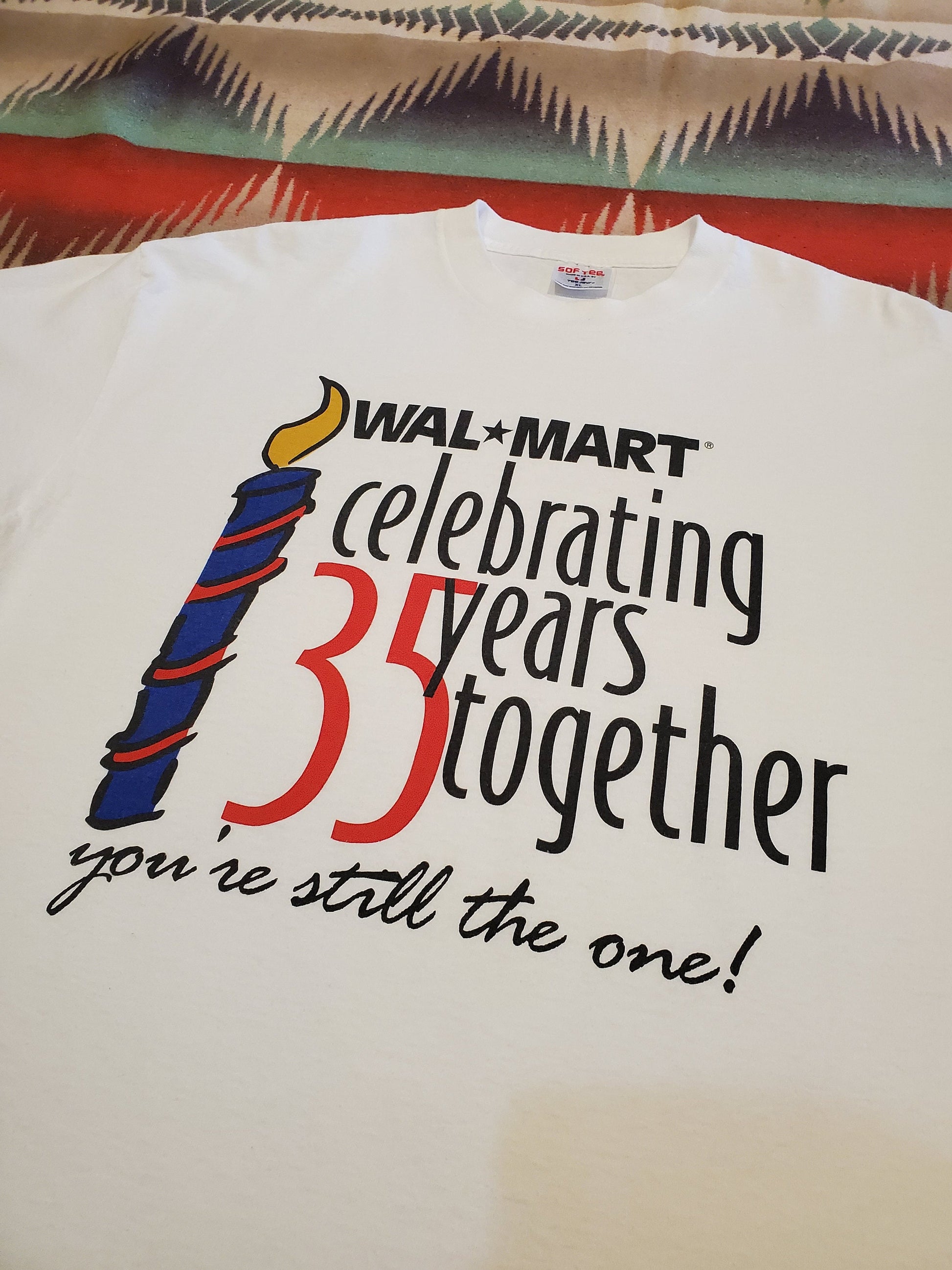 1990s 1997 Walmart 35th Anniversary T-Shirt Made in USA Size XL