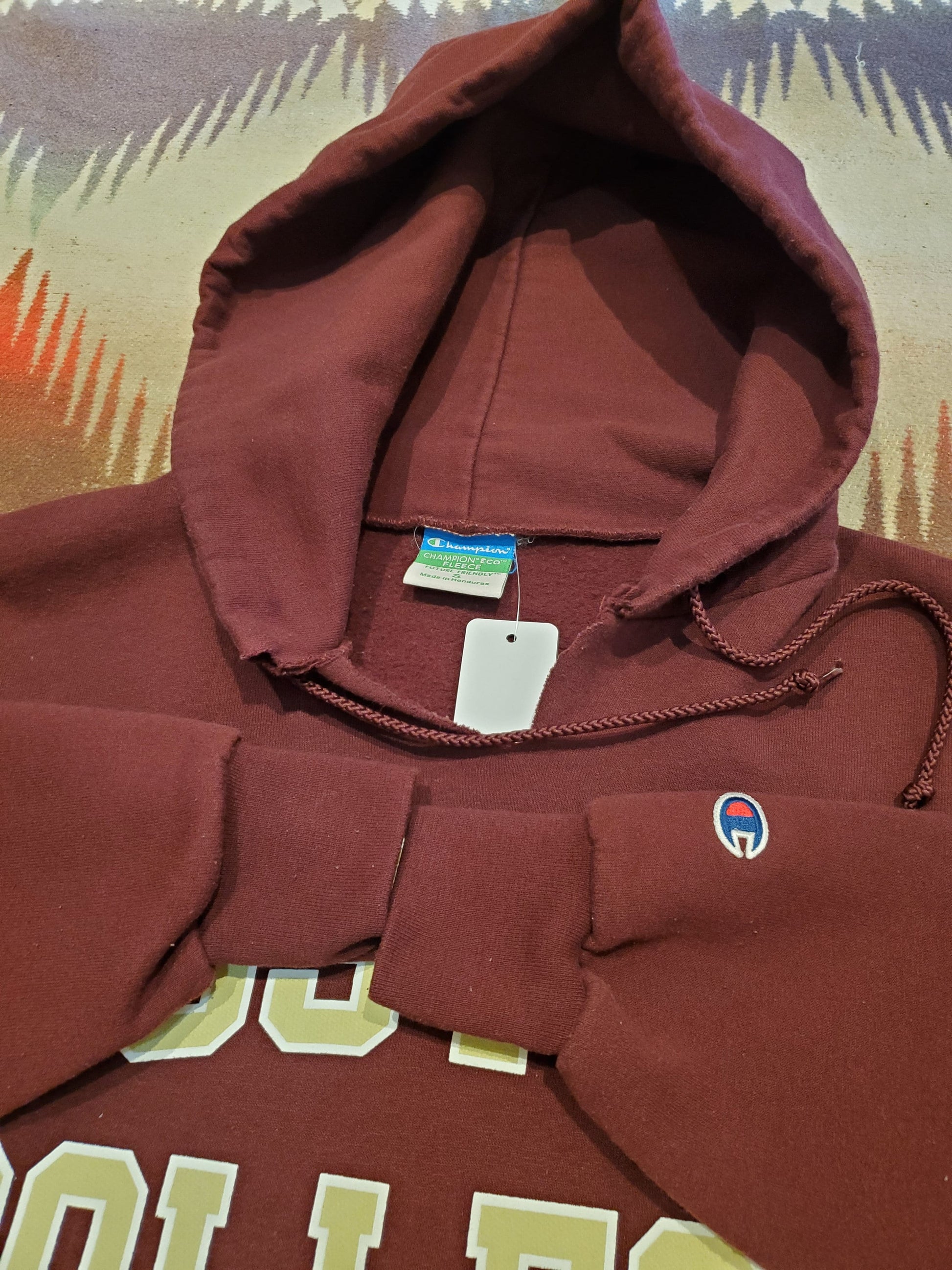 2010s Champion Boston College Hoodie Sweatshirt Size S