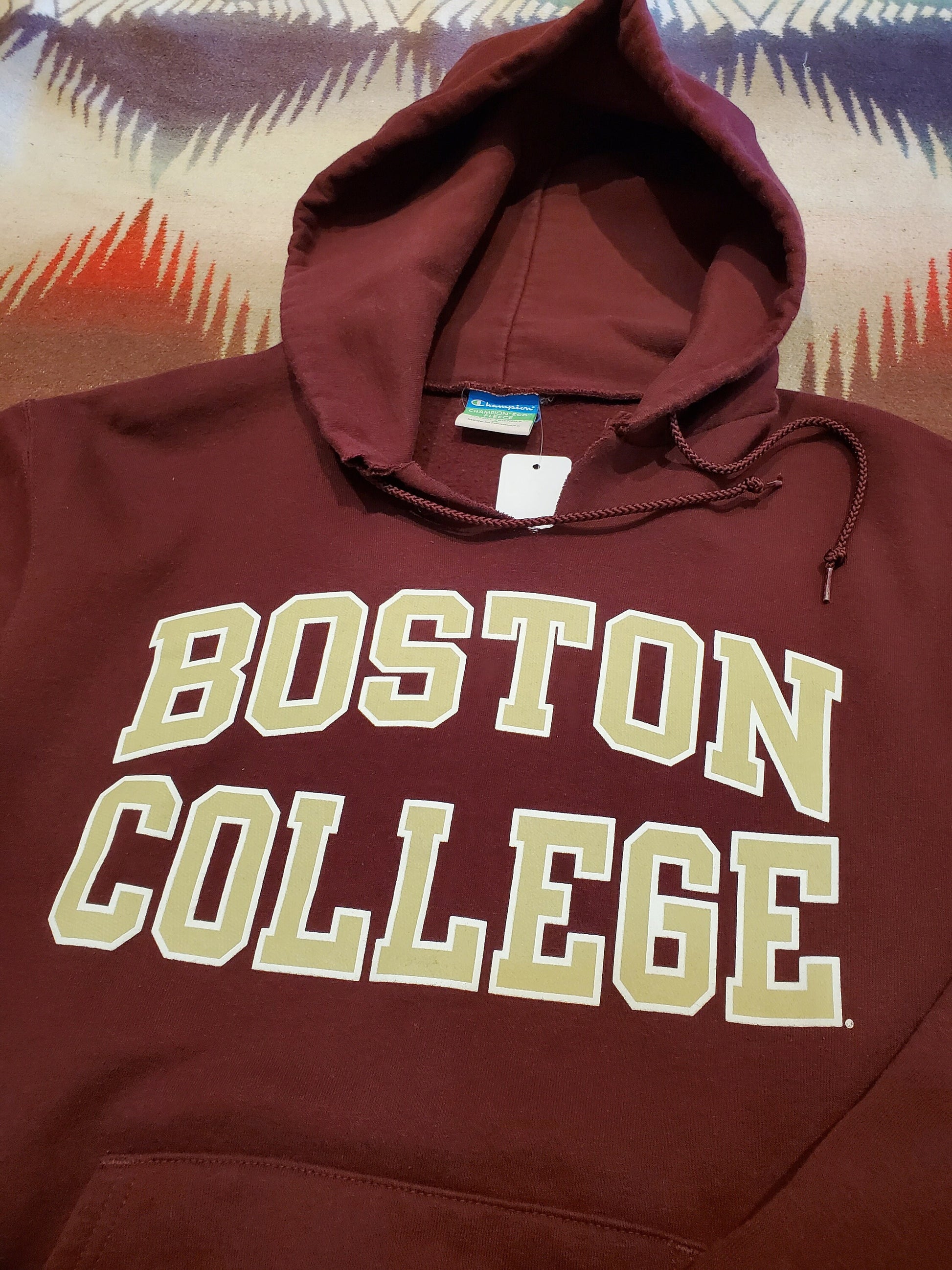 2010s Champion Boston College Hoodie Sweatshirt Size S