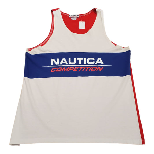 1990s Nautica Competition Tanktop T-Shirt Made in Canada Size L