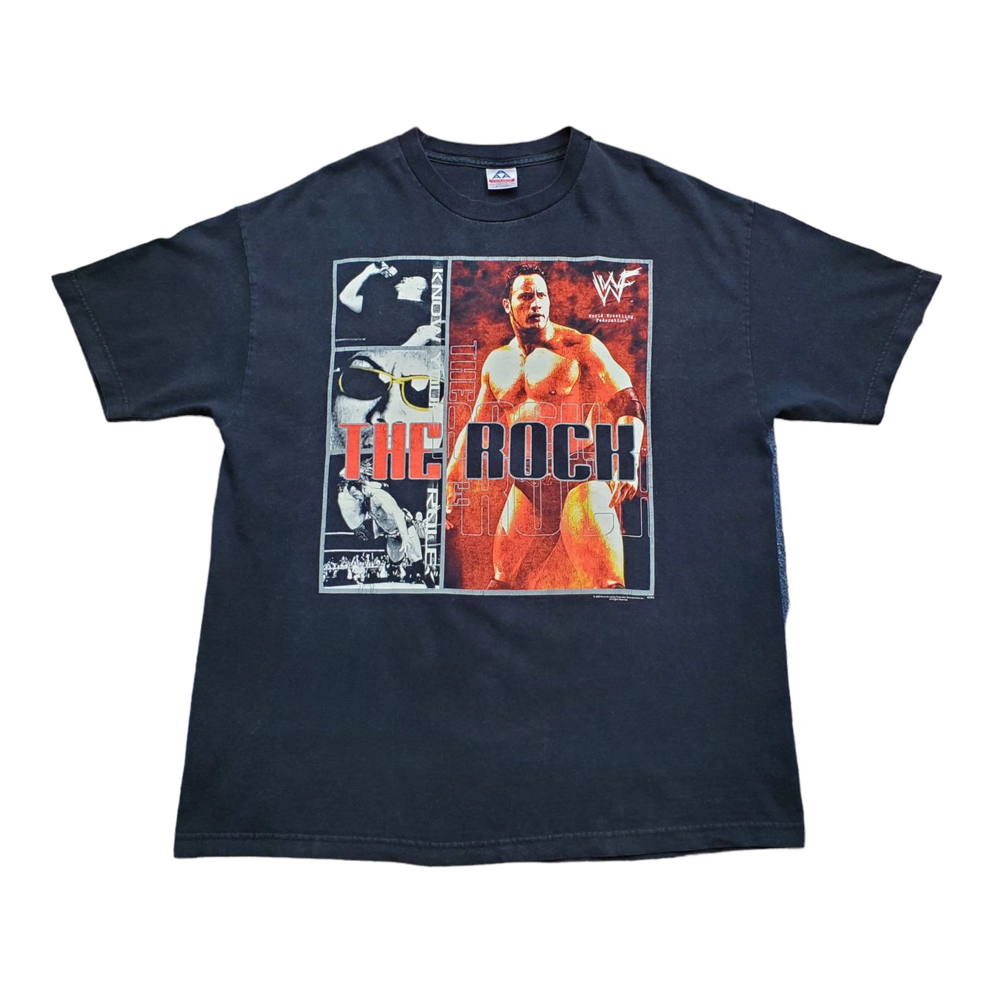 2000s 2000 WWF The Rock Wrestling T-Shirt Size XL