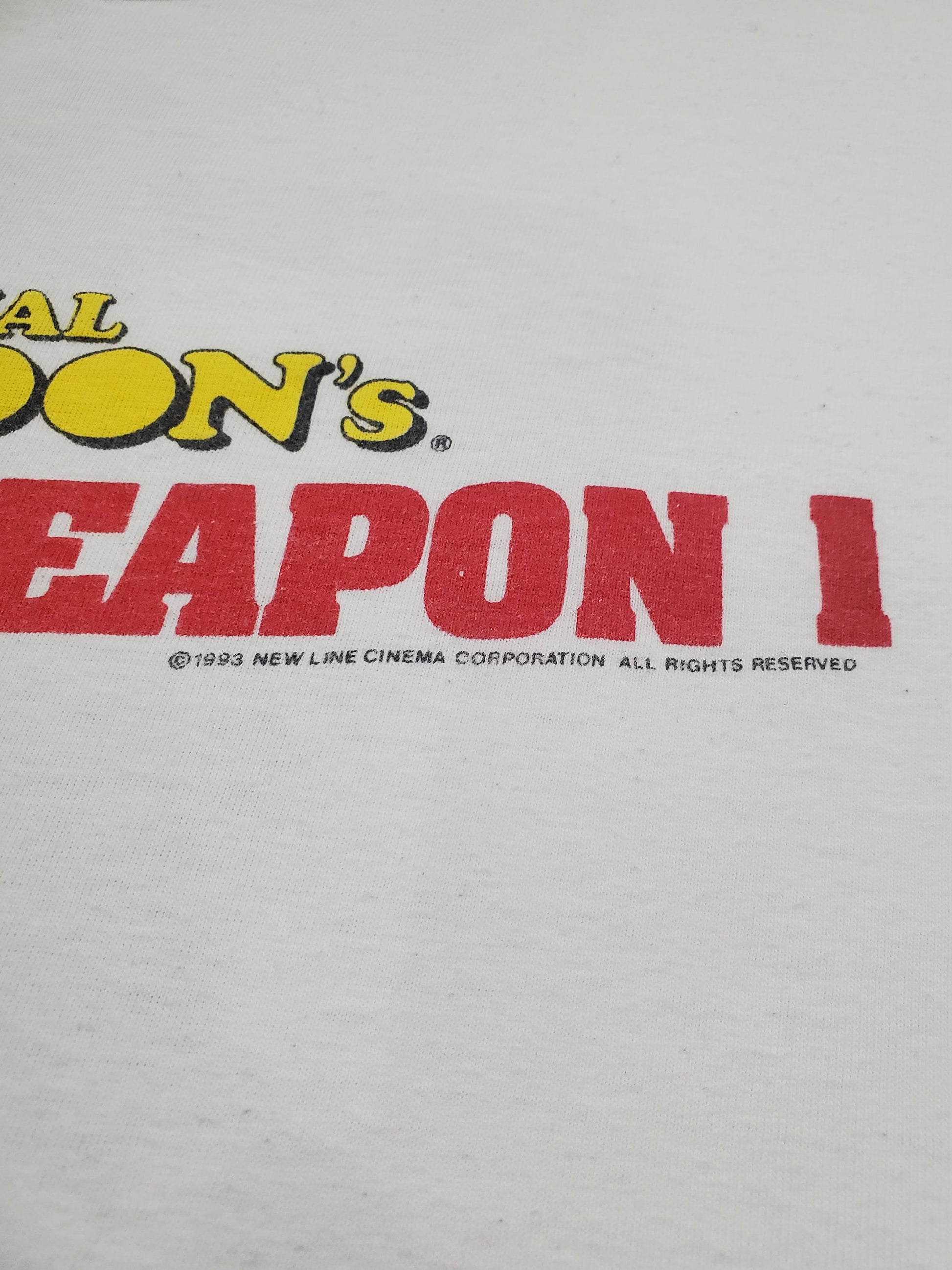 1990s 1993 National Lampoon's Loaded Weapon 1 Movie Promo T-Shirt Size XL