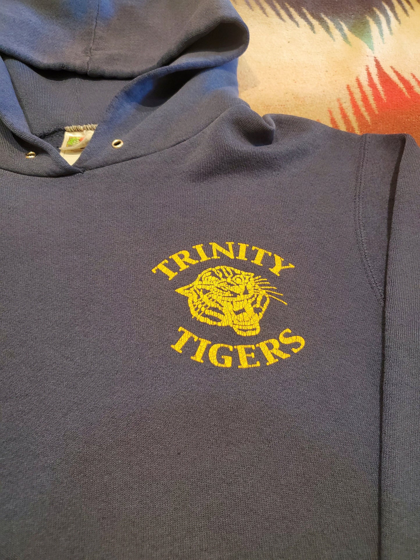 1990s/2000s Distressed Trinity Tigers Hoodie Sweatshirt Size S