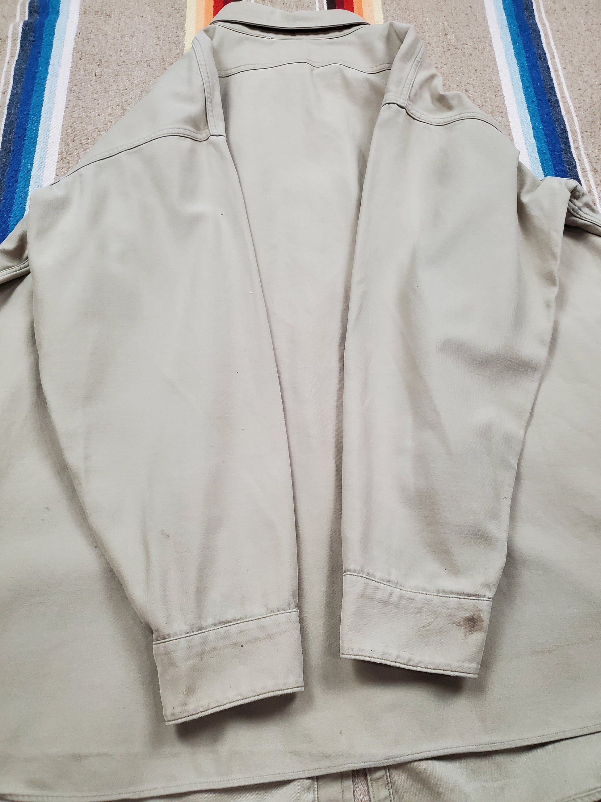 1960s Sears Roebucks Mountain Cloth Shirt Size XL