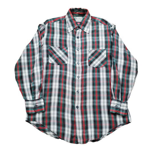 1970s/1980s K-Mart Plaid Shirt Size L