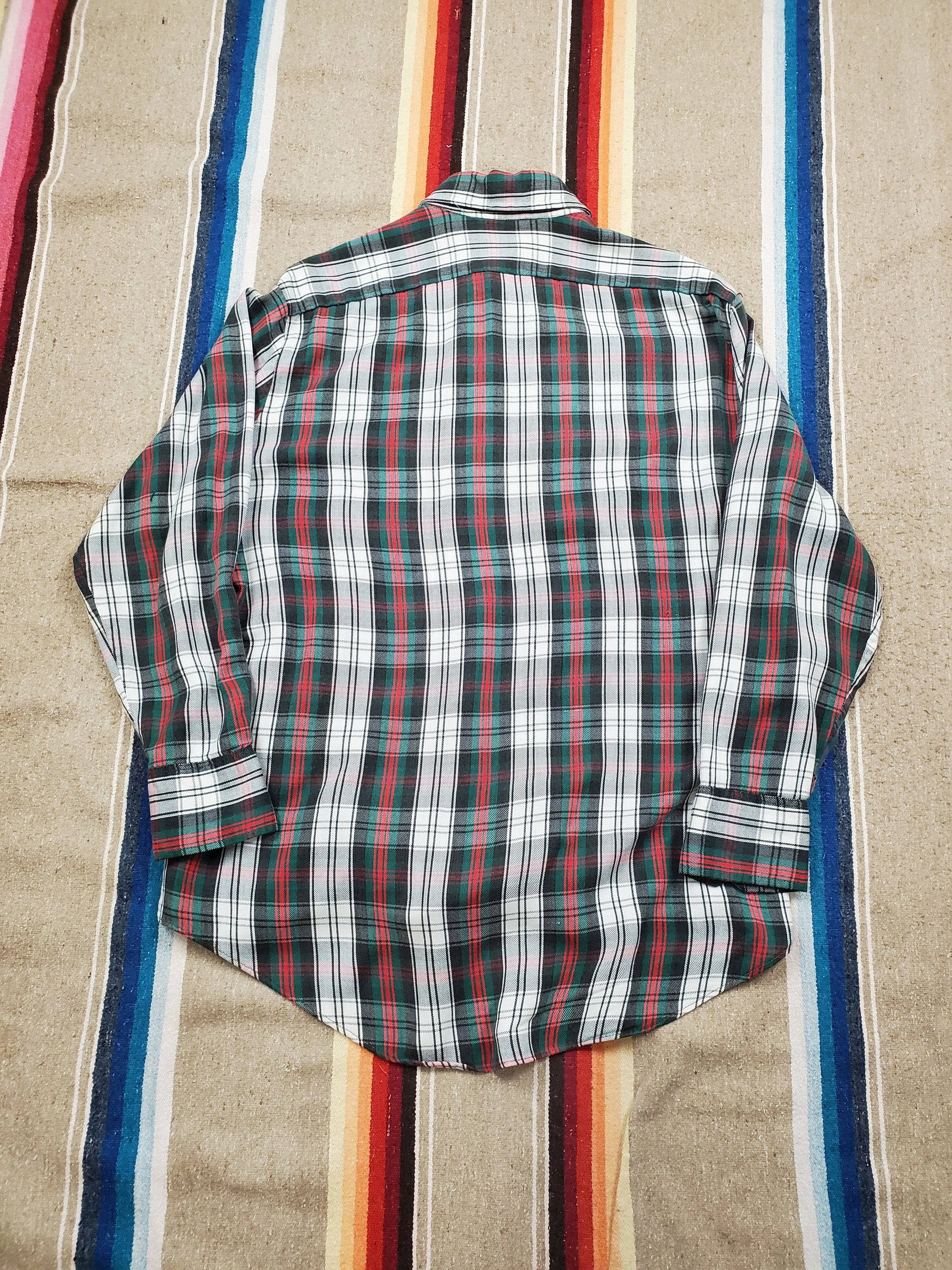 1970s/1980s K-Mart Plaid Shirt Size L