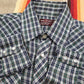 1970s/1980s Kingsport Plaid Western Shirt Size S