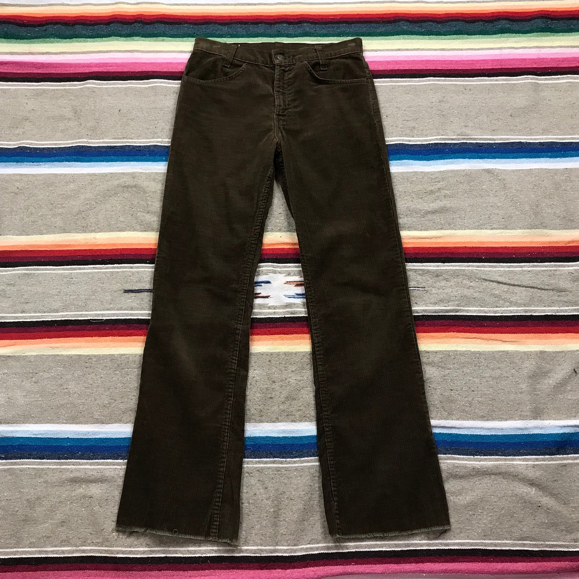 1970s Levi's 746 Corduroy Flare Pants Made in USA Size 29x29.5
