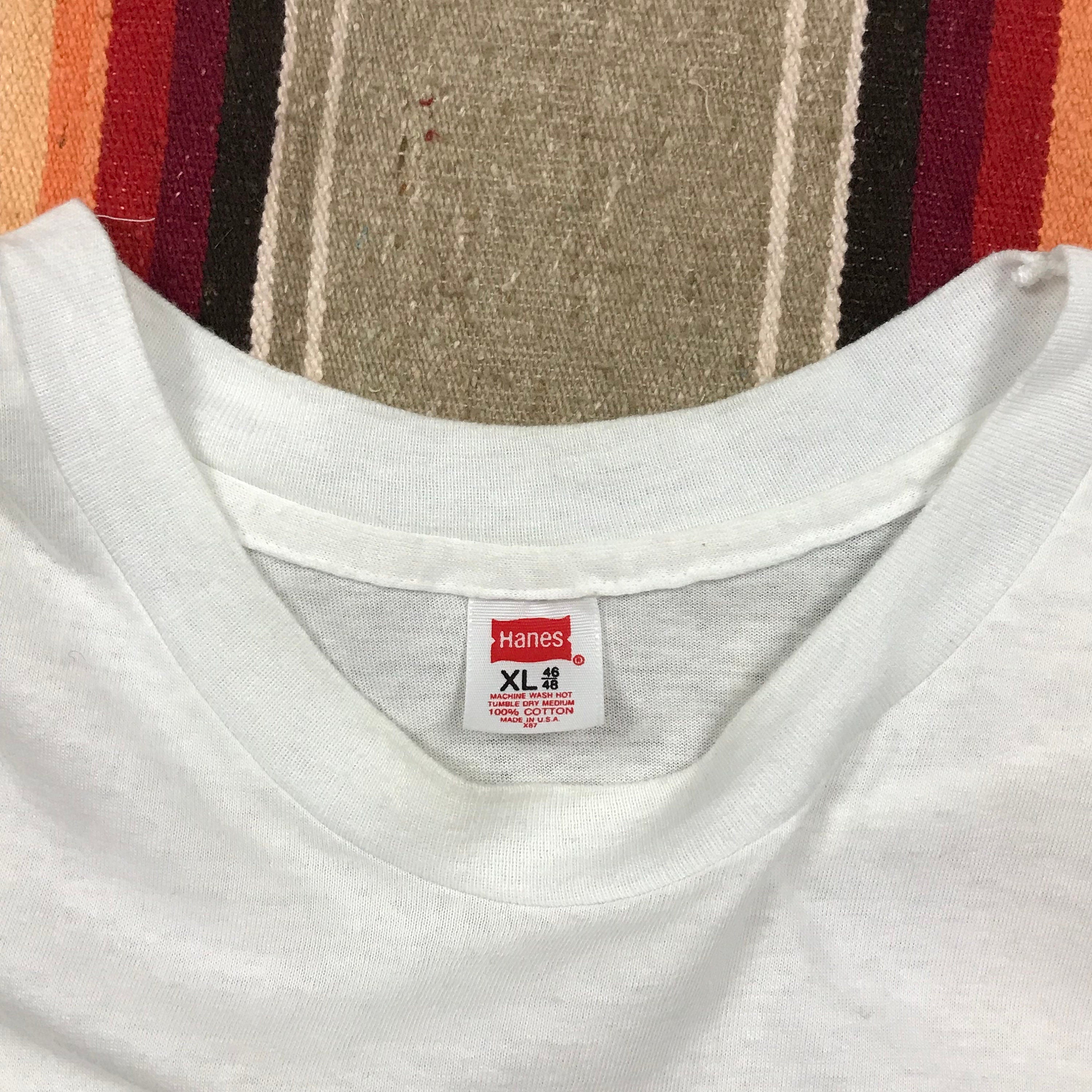 1970s Hanes Mickey Mouse T Shirt Made in USA Size M L People s Champ Vintage