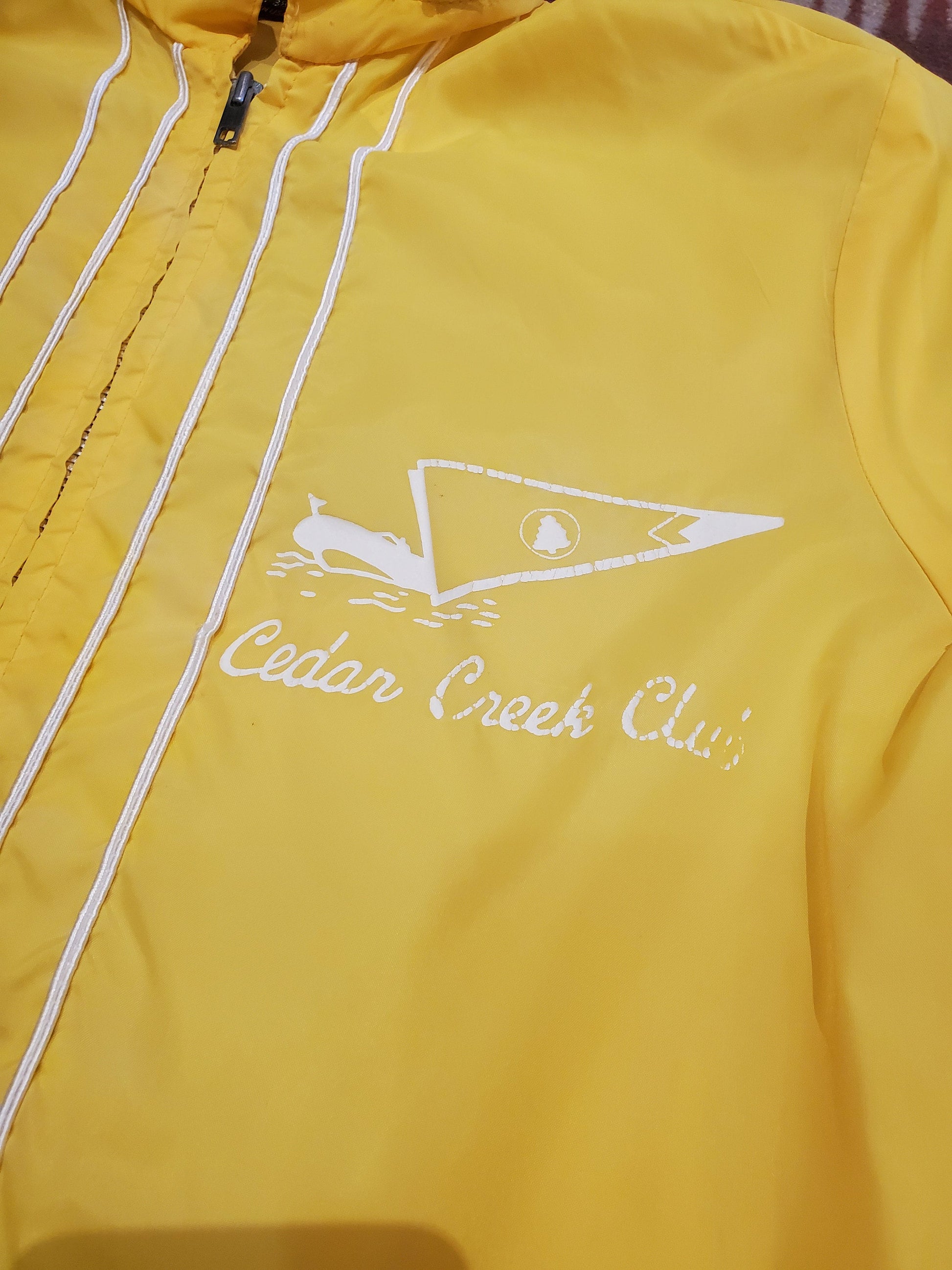 1970s Pla-Jac Cedar Creek Club Nylon Windbreaker Jacket Made in USA Size S/M