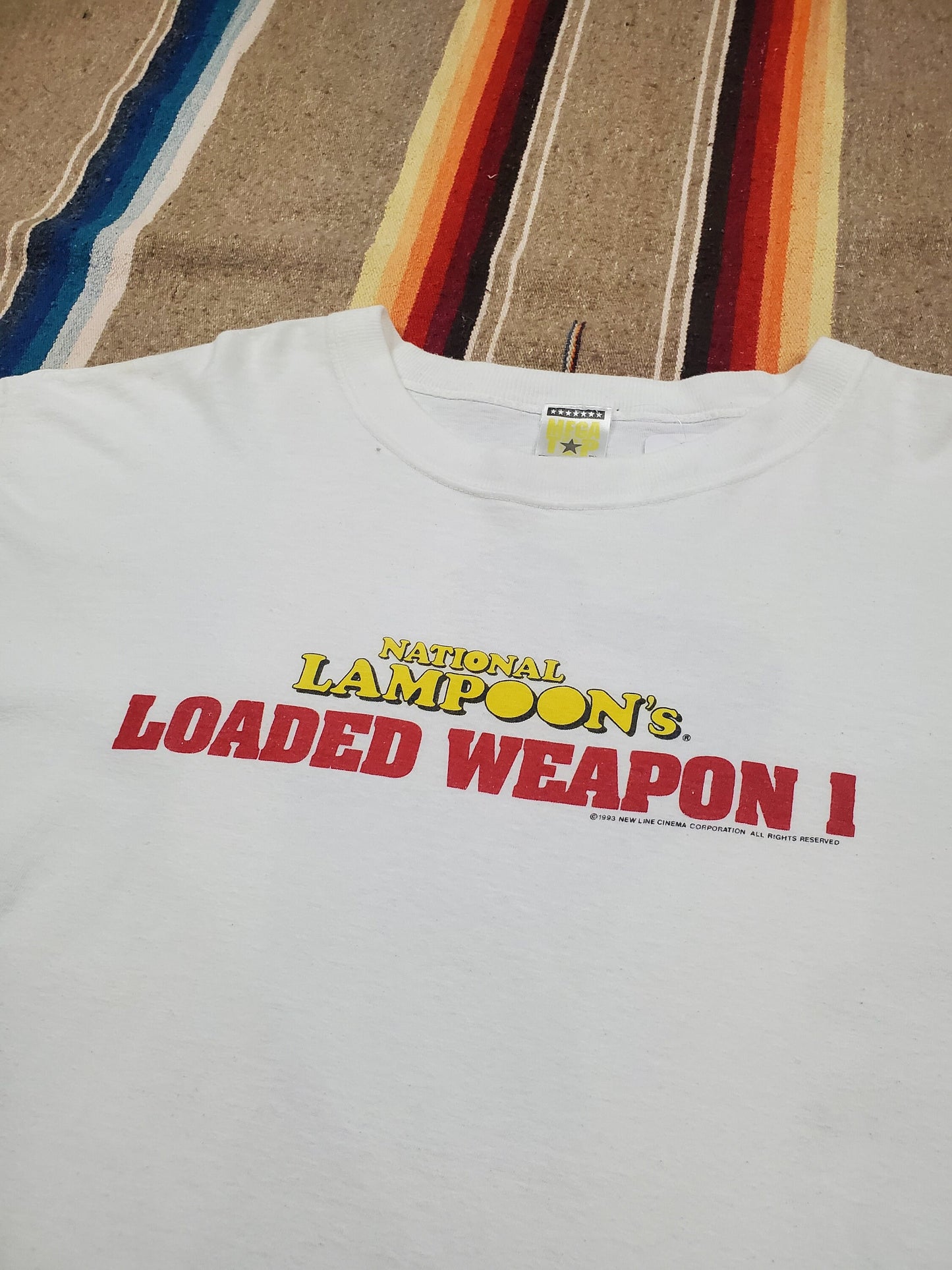 1990s 1993 National Lampoon's Loaded Weapon 1 Movie Promo T-Shirt Size XL