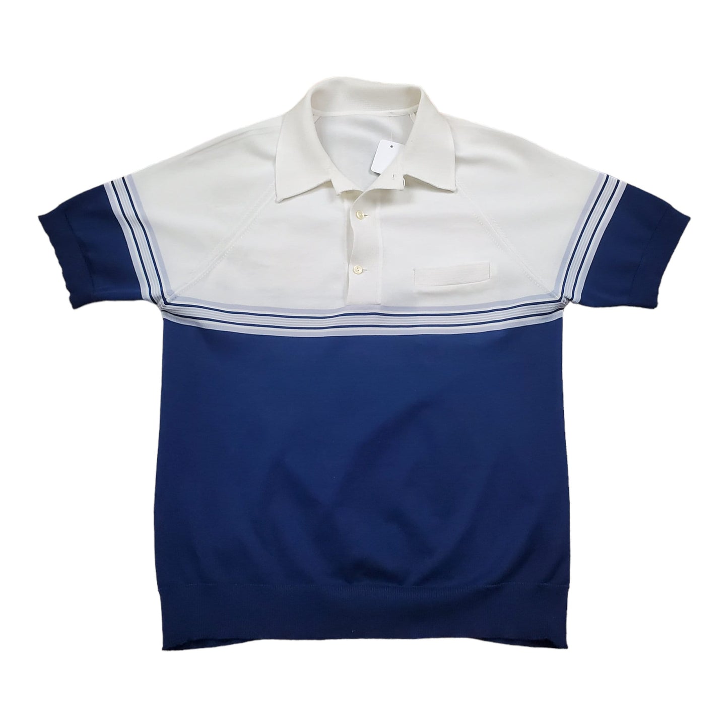 1970s/1980s Striped Knit Polo Shirt Size M