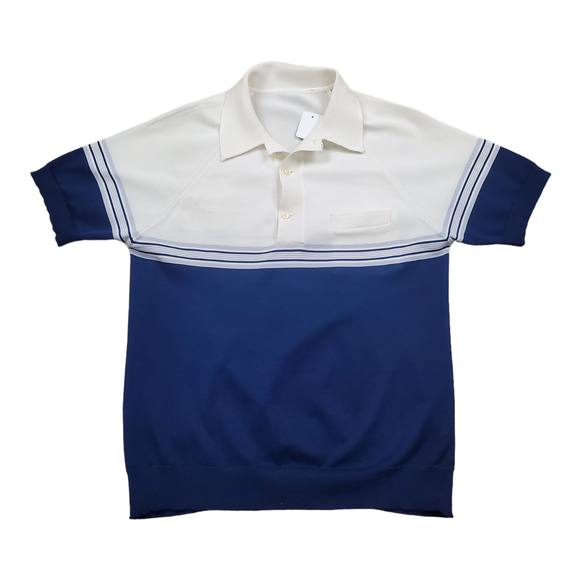 1970s/1980s Striped Knit Polo Shirt Size M