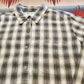 1990s Columbia Plaid Seersucker Button Up Longsleeve Shirt Size M