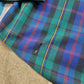 1980s/1990s Van Heusen 417 Single Needle Button Up Longlseeve Plaid Shirt Size L/XL