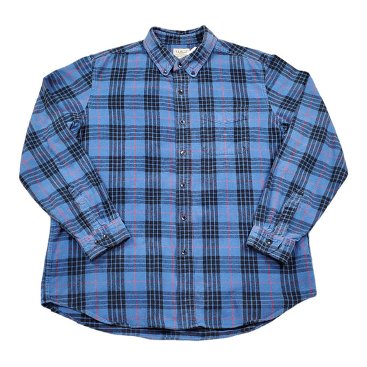 2010s LL Bean Button Down Plaid Flannel Longsleeve Shirt Size XL