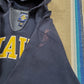 2000s Steve & Barry's US Navy Reverse Weave Style Split Neck Hoodie Sweatshirt Size L