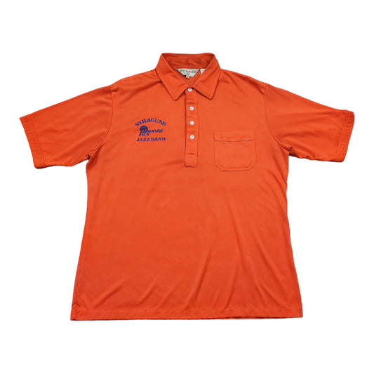 1980s Nologo by Tonix Syracuse Orange Pack Jazz Band Polo Shirt Size L