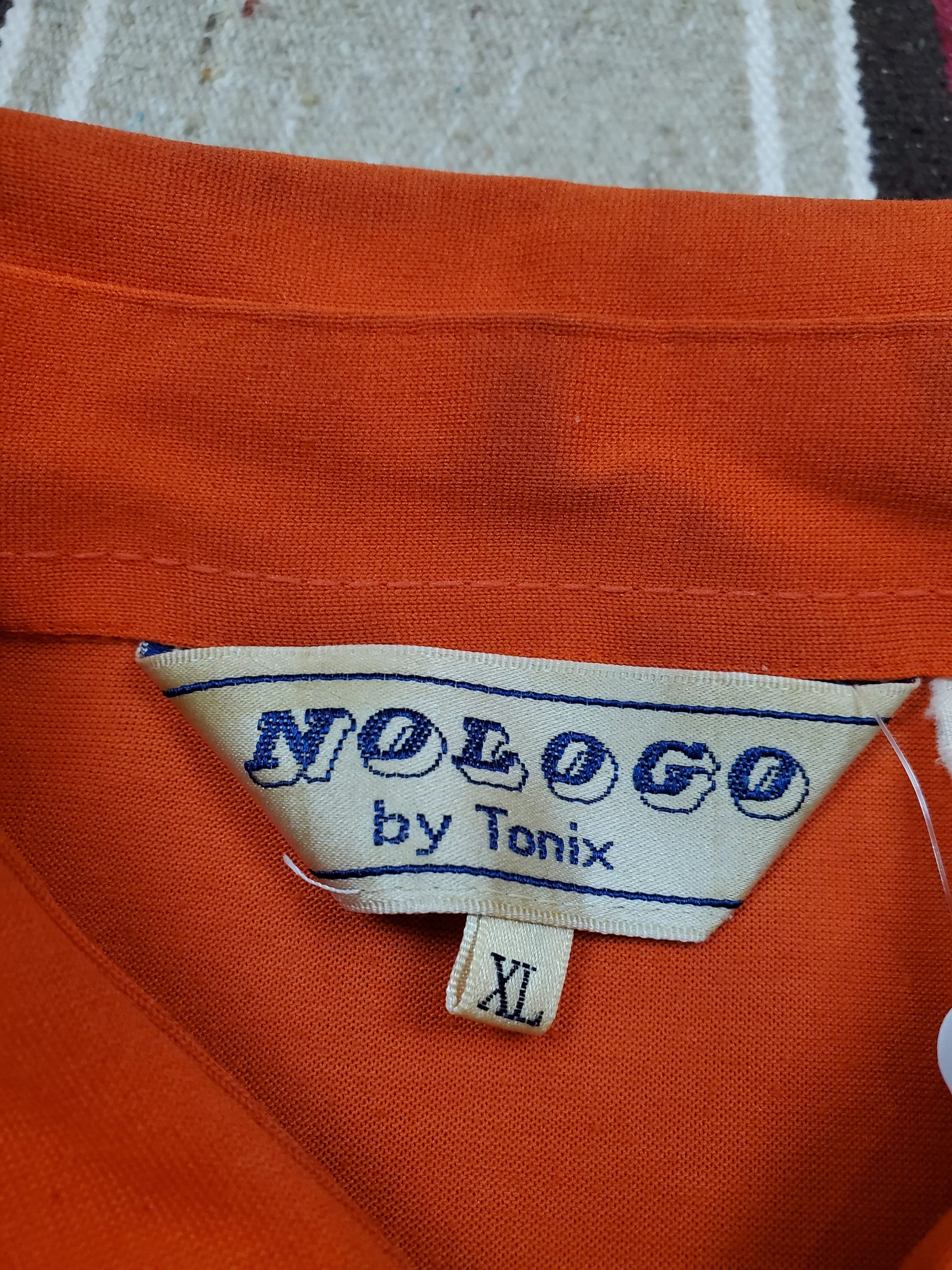 1980s Nologo by Tonix Syracuse Orange Pack Jazz Band Polo Shirt Size L
