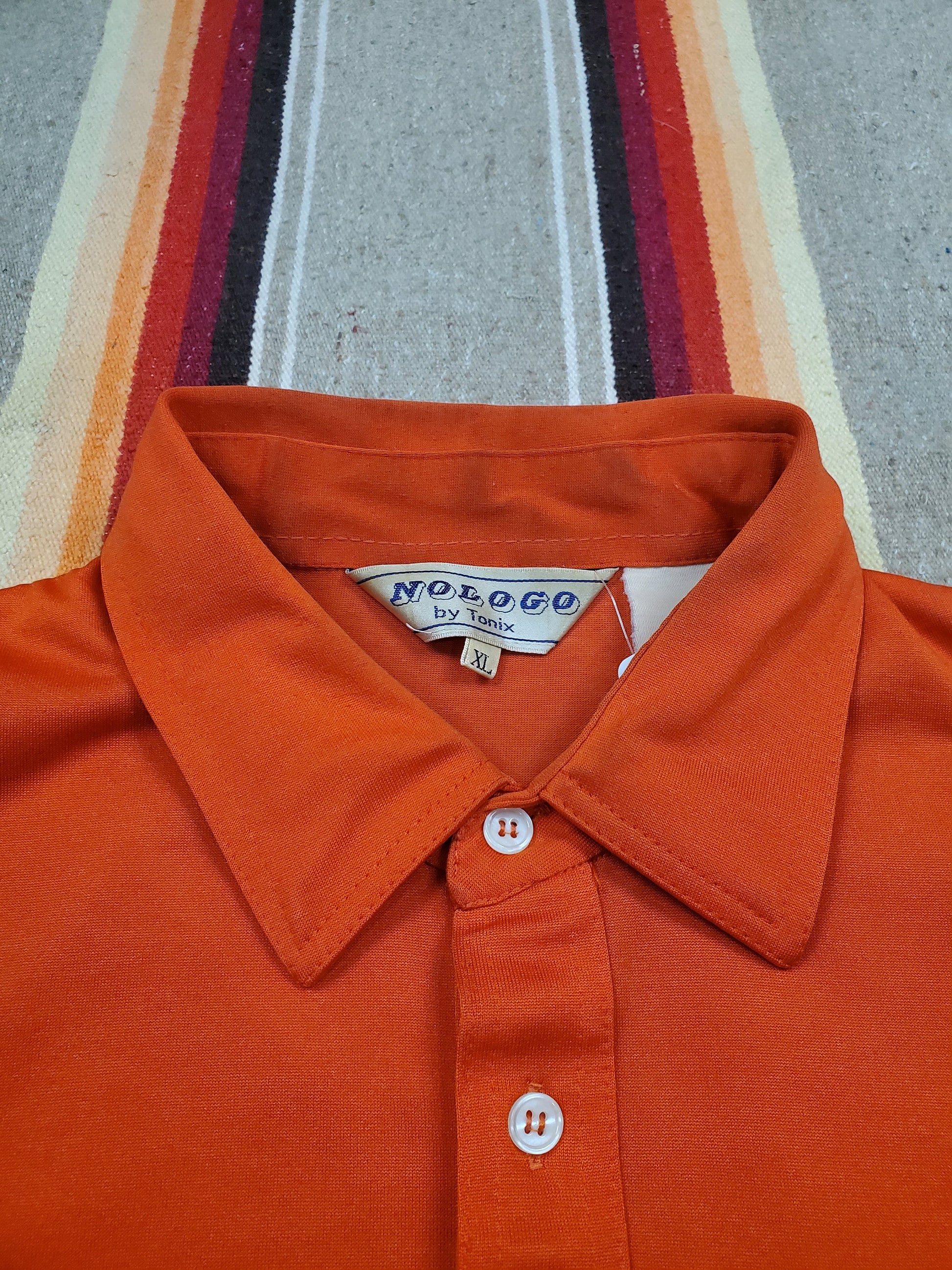 1980s Nologo by Tonix Syracuse Orange Pack Jazz Band Polo Shirt Size L