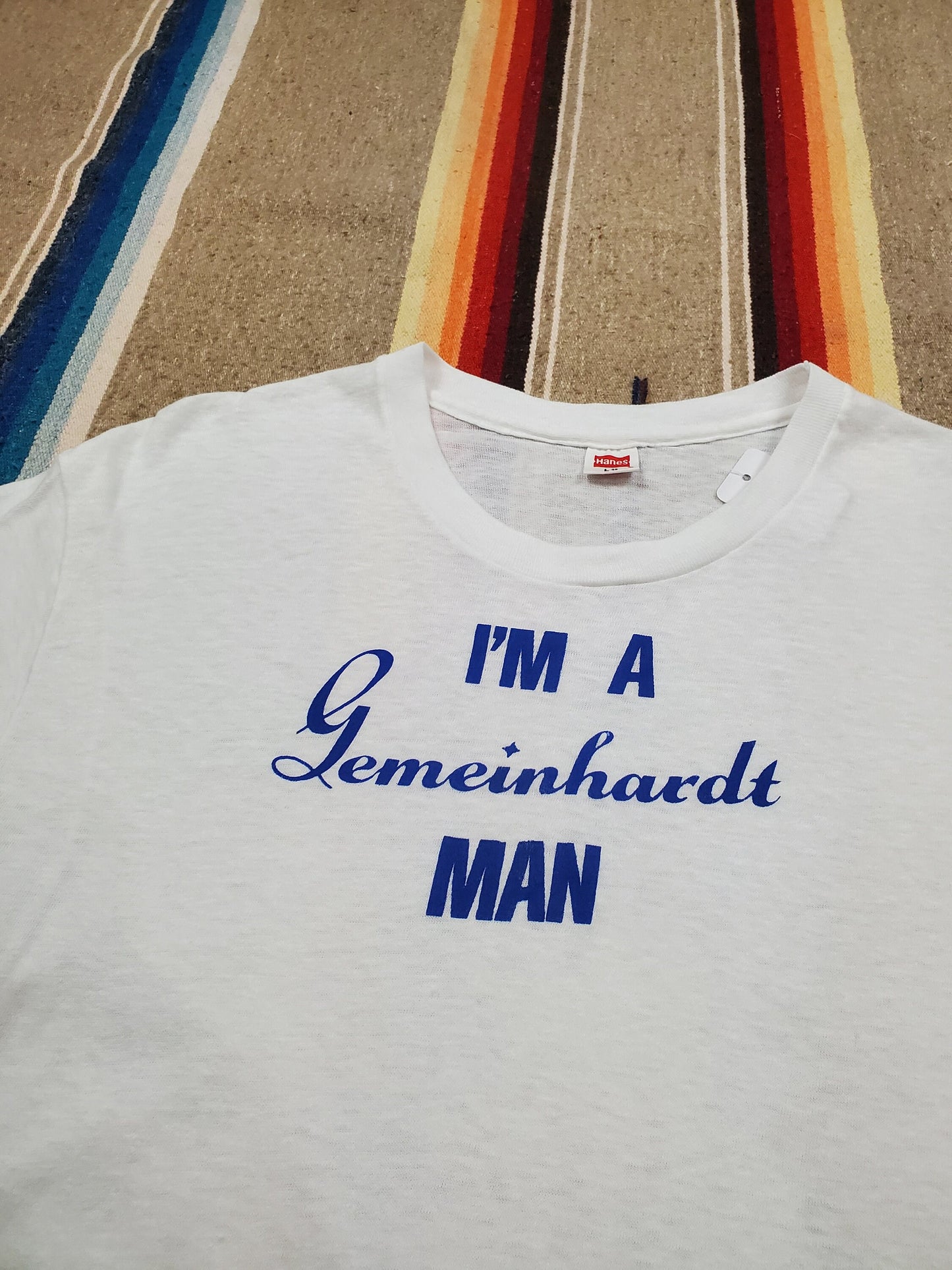 1970s Hanes I'm a Gemeinhardt Man Musical Instruments T-Shirt Size M