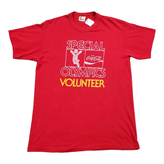 1980s Signal Special Olympics Volunteer Coca Cola T-Shirt Made in USA Size M