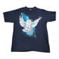1990s 1990 Harlequin Snowy Owl Animal T-Shirt Made in USA Size L