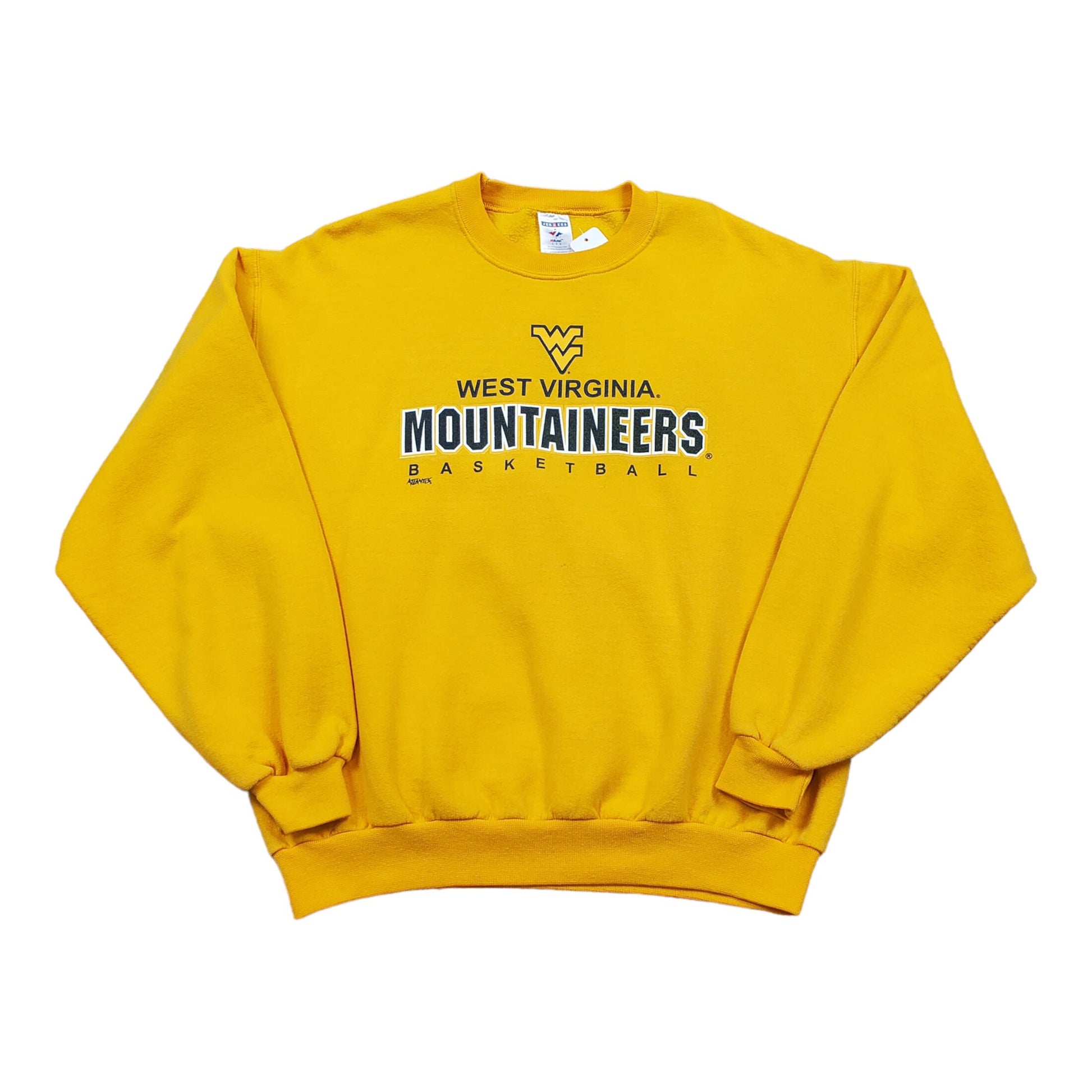 1990s/2000s Jerzees West Virginia Mountaineers Basketball Sweatshirt Size L/XL