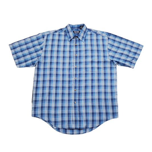 1990s/2000s Puritan Wrinkle Resistant Plaid Shortsleeve Shirt Size L