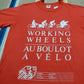 1980s 1987 Canadian Cycling Association Working Wheels T-Shirt Made in Canada Size M