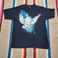 1990s 1990 Harlequin Snowy Owl Animal T-Shirt Made in USA Size L