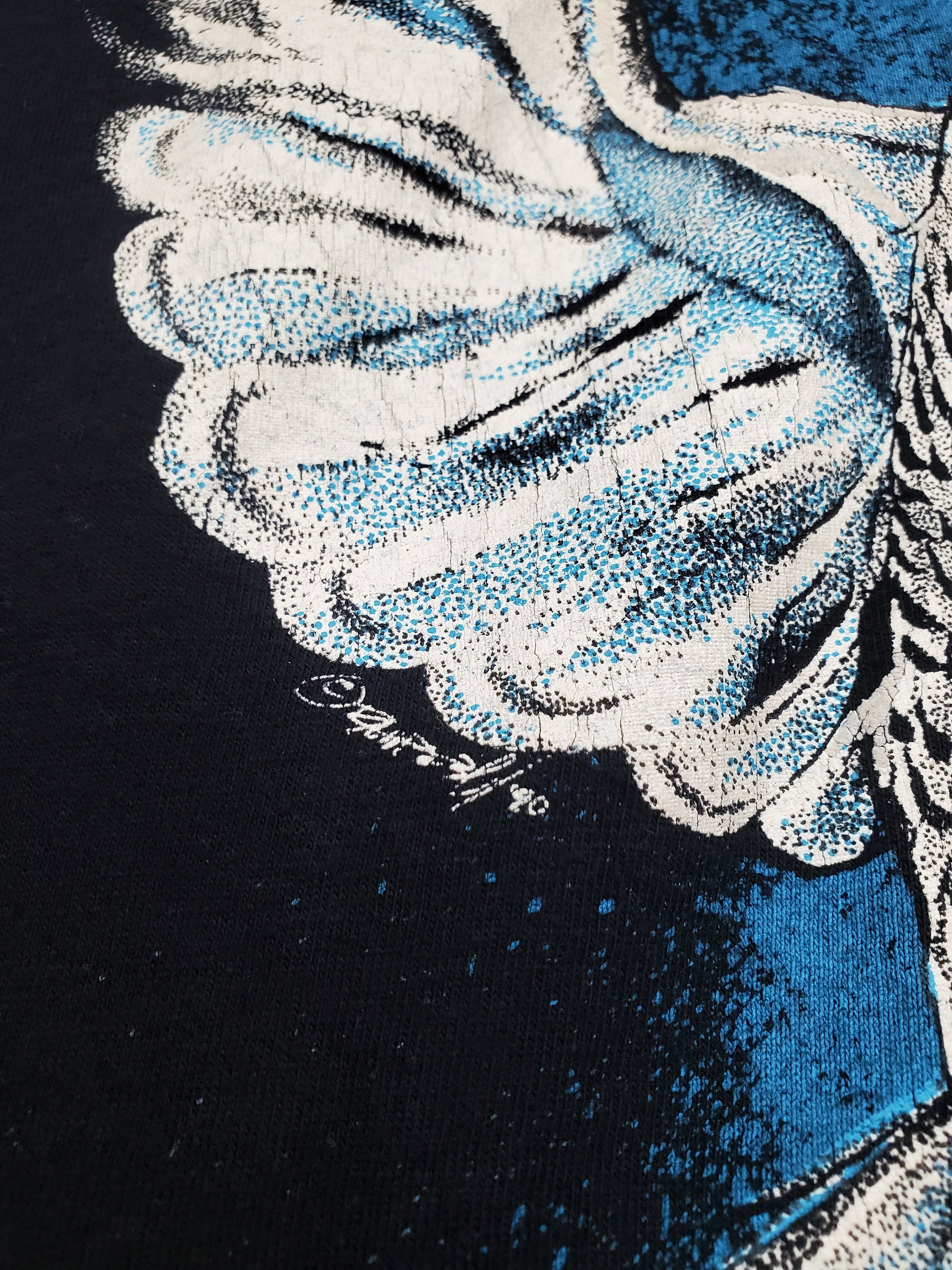 1990s 1990 Harlequin Snowy Owl Animal T-Shirt Made in USA Size L