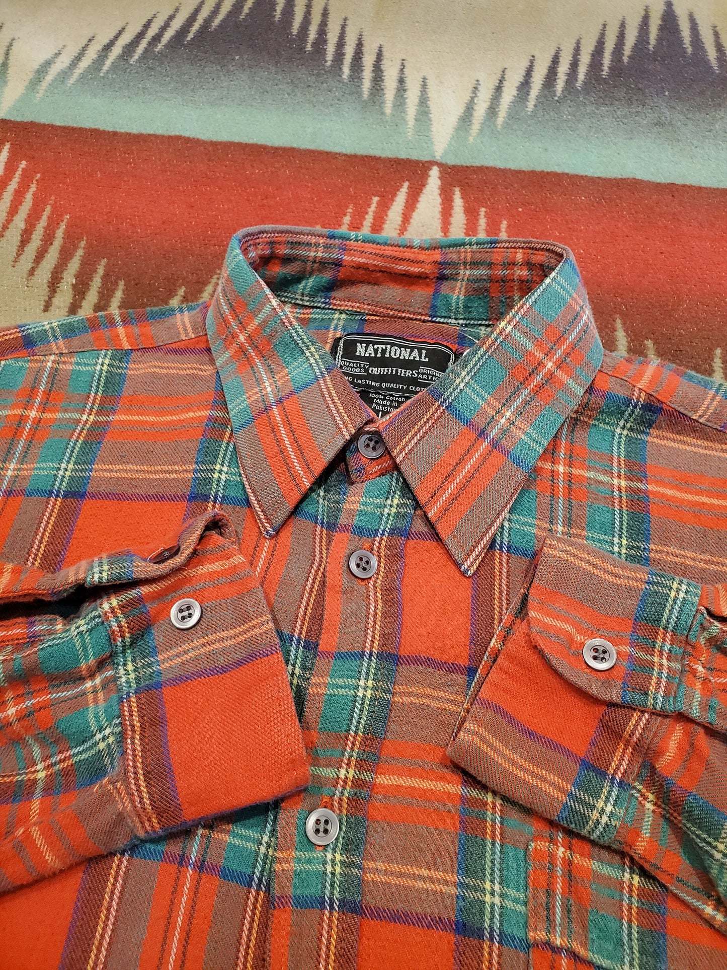 2000s National Outfitters Plaid Cotton Flannel Shirt Size L