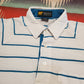 1980s/1990s Golden Bear by Jack Nicklaus Striped Golf Shirt Size L