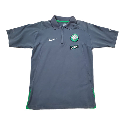 2000s Nike Celtic FC Scottish Soccer Polo Shirt Size S