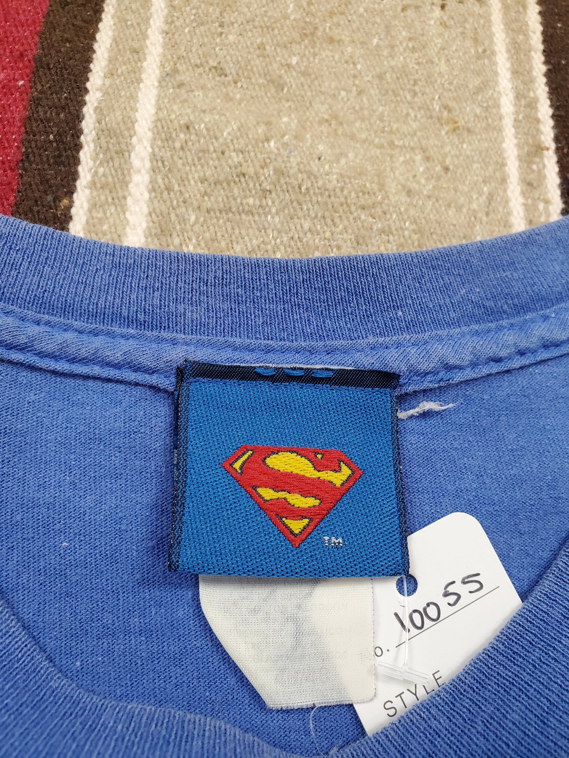 2000s Superman Felt Logo T-Shirt Size L/XL