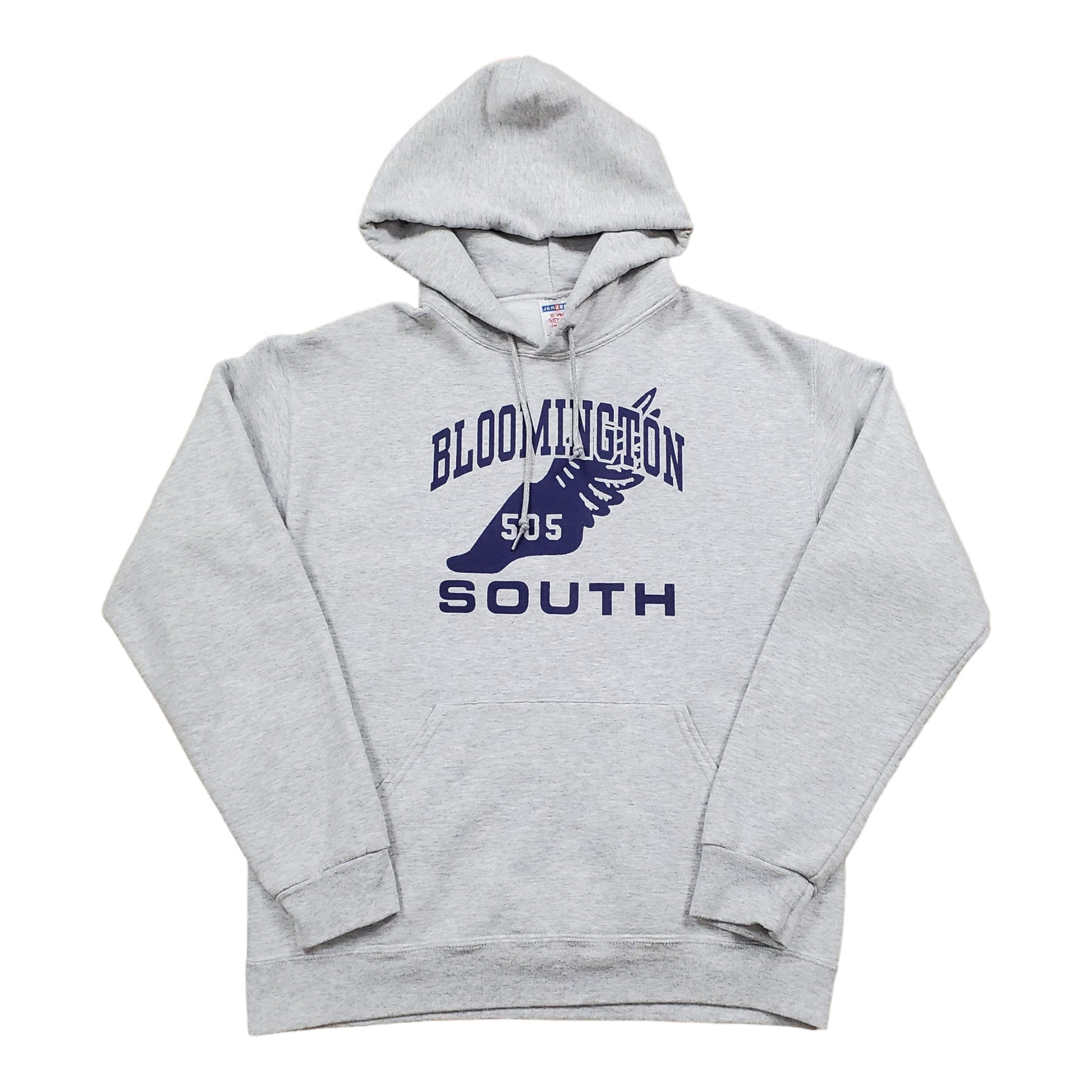 2000s Bloomington South Track High School Winged Foot Print Hoodie Sweatshirt Size M