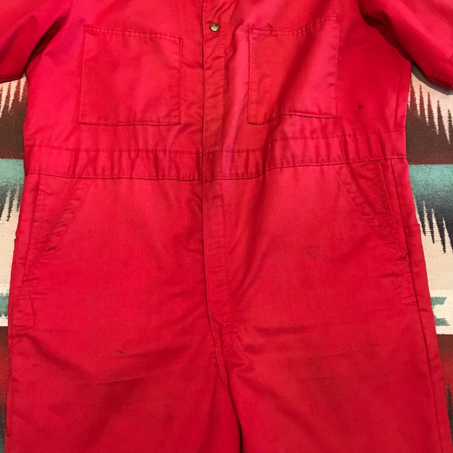 1970s Lee Union-Alls Shortsleeve Coveralls Made in USA Size XL