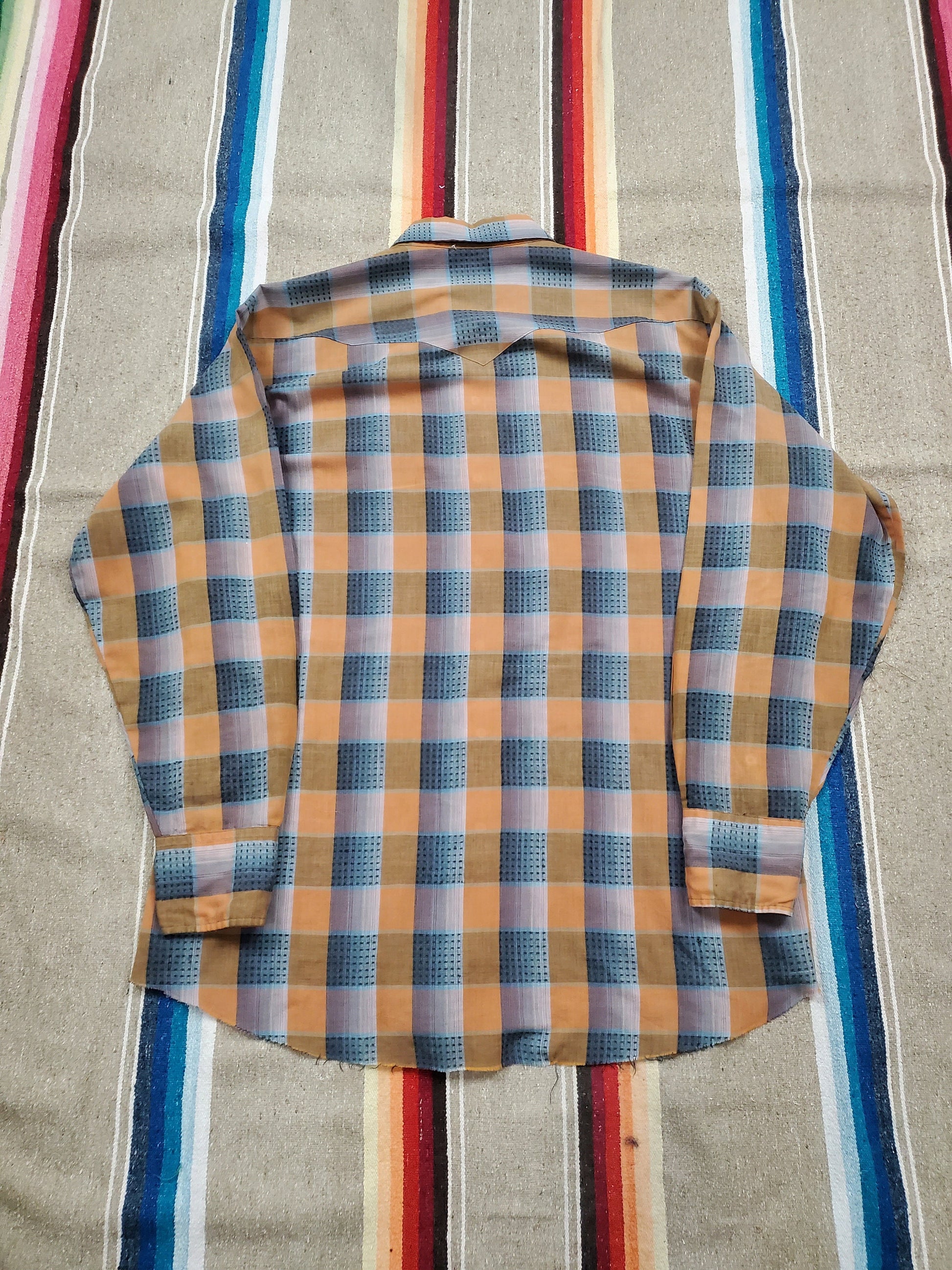 1970s/1980s Unbranded Pearl Snap Western Shirt Size XL