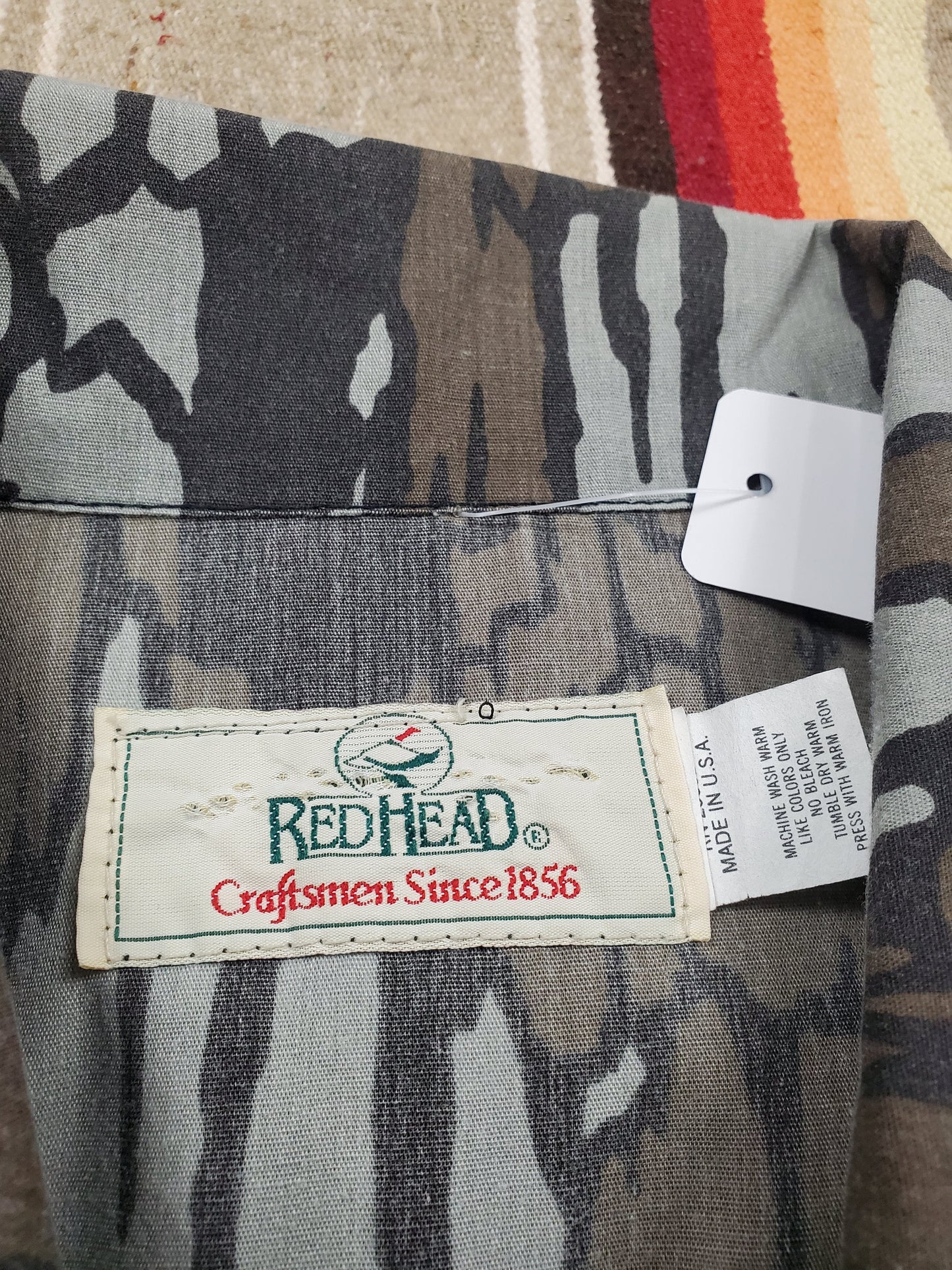 1980s/1990s RedHead Grey Trebark Camo Coveralls Made in USA Size XL/XXL