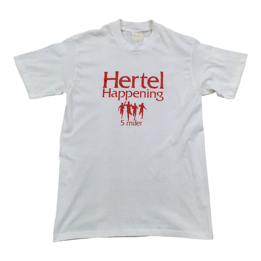 1980s/1990s Hertel Happening 5 Miler Marathon T-Shirt Size S