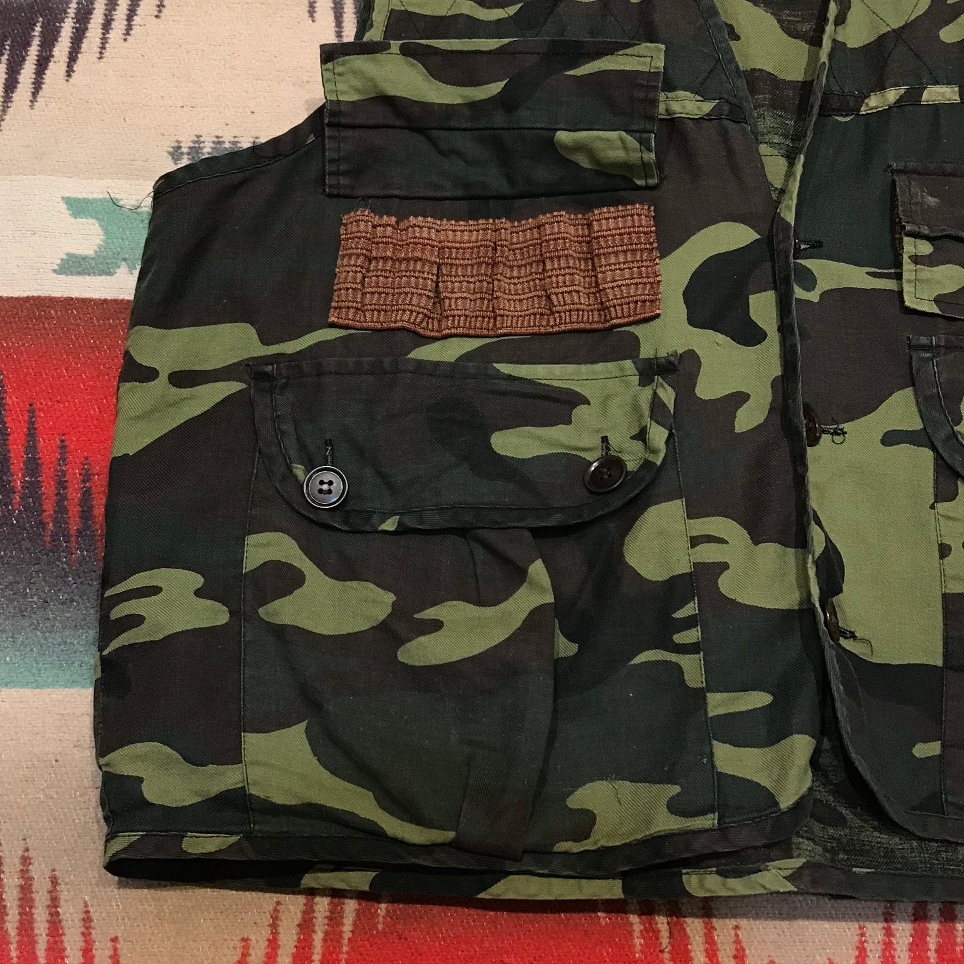 1980s/1990s Weather-Rite Camo Hunting Vest Size L/XL